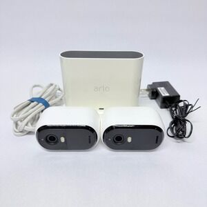 Arlo VMB4500 Base Station Working + 2x VMC2050 Cameras For Parts Repair Bundle
